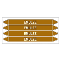 Značení potrubí, emulze,4 ks, 250 × 26 mm